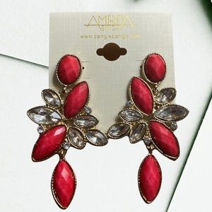 Amrita Fuchsian  Austrian Crystal  Drop Earrings